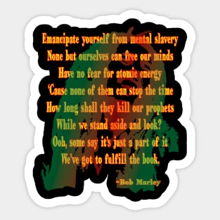 Redemption Song Sticker